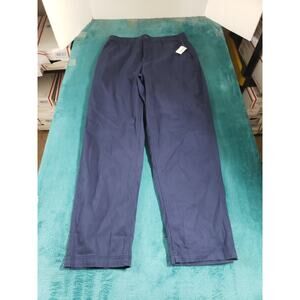 Old Navy Pants Size Medium Tall Womens Blue Stretch Chino Khaki Straight NWT